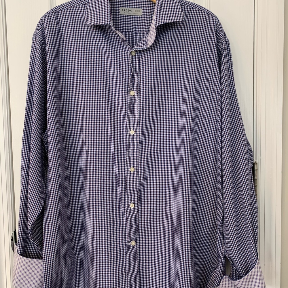 Jack Stone by Thomas Dean Checkered Dress Shirt